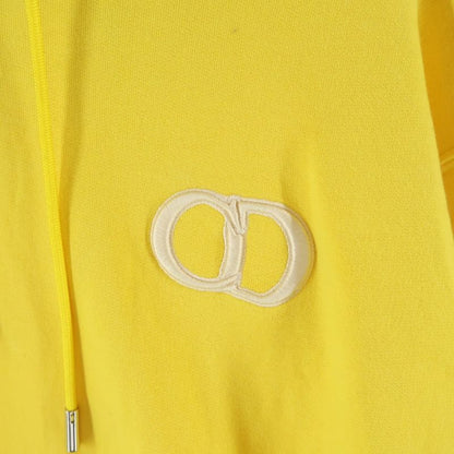 Dior CD Icon Hoodie CD Iron Embroidery Pullover Sweatshirt Yellow Sweater