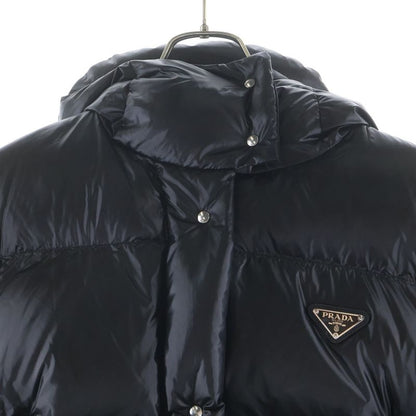 Prada Triangle Logo Short Down Jacket Black