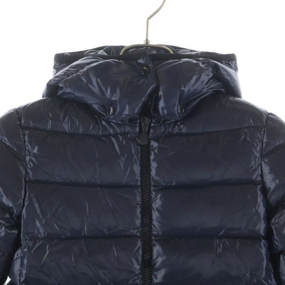 Moncler Moka Hooded Zip Up Long Jacket Coat Kids Navy