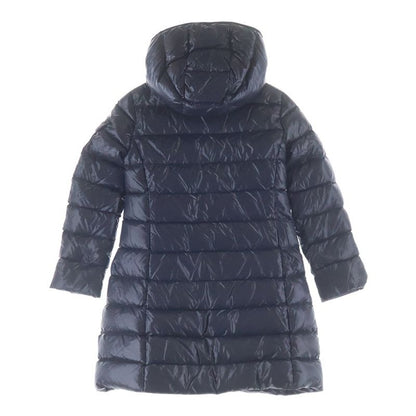 Moncler Moka Hooded Zip Up Long Jacket Coat Kids Navy