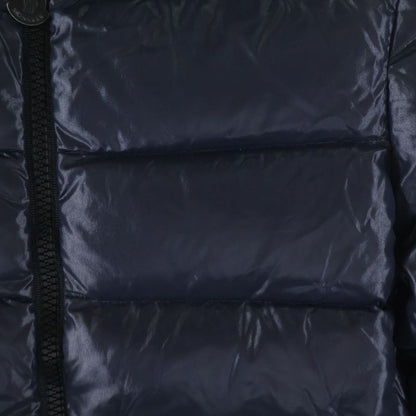 Moncler Moka Hooded Zip Up Long Jacket Coat Kids Navy