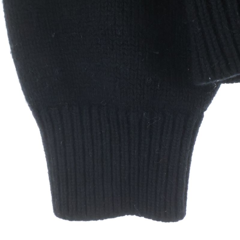 Hermes Series Plate Cashmere Knit Sweater Black