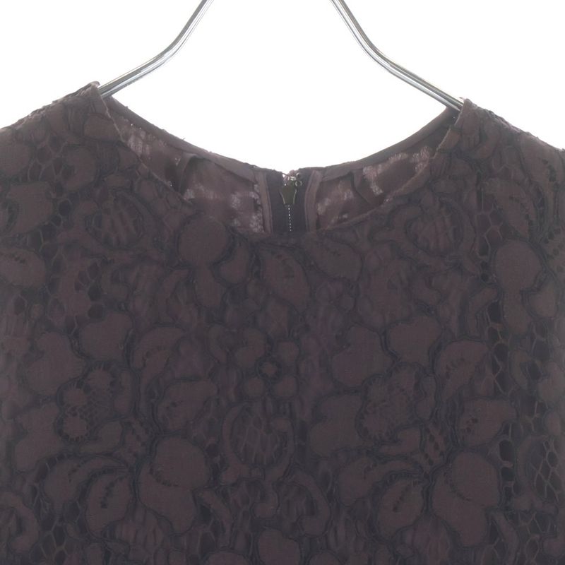 Dolce & Gabbana Lace Sleeve Wool Pleated Replacement Dress