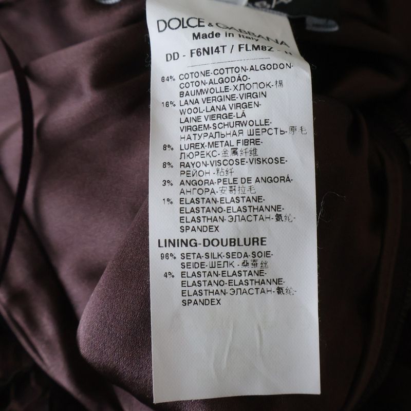 Dolce & Gabbana Lace Sleeve Wool Pleated Replacement Dress
