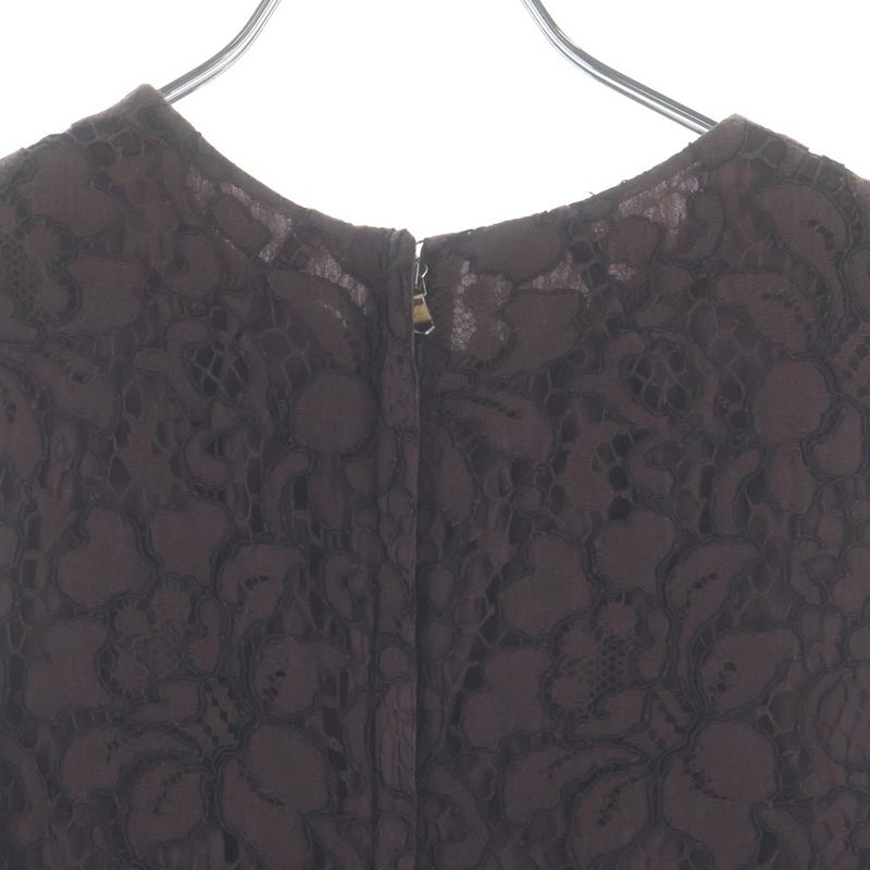 Dolce & Gabbana Lace Sleeve Wool Pleated Replacement Dress
