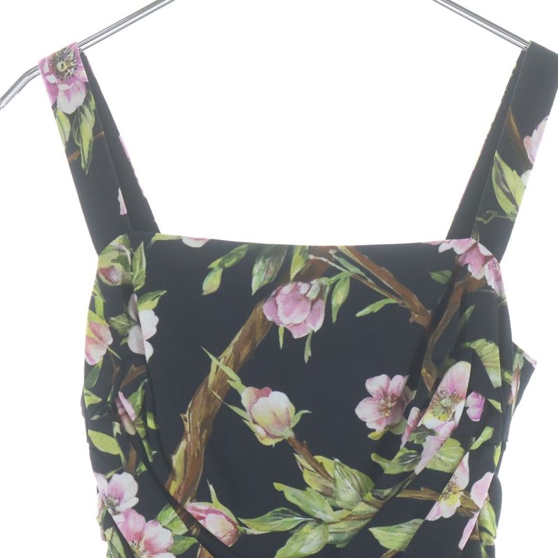 Dolce & Gabbana Flower Allover Print Gathered Dress