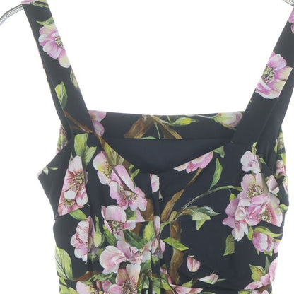 Dolce & Gabbana Flower Allover Print Gathered Dress