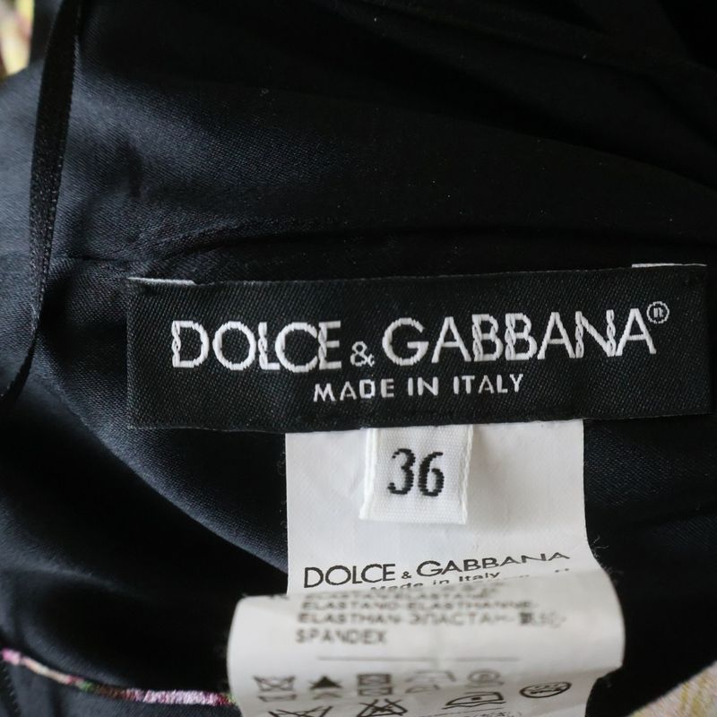 Dolce & Gabbana Flower Allover Print Gathered Dress