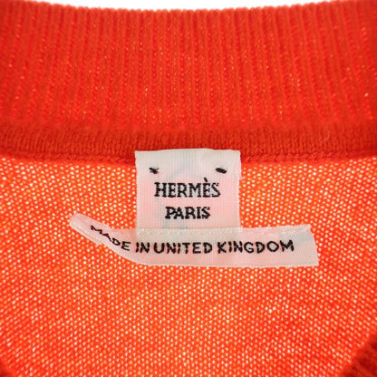 Hermes Lift Cashmere Long Sleeve Knit Sweater Orange