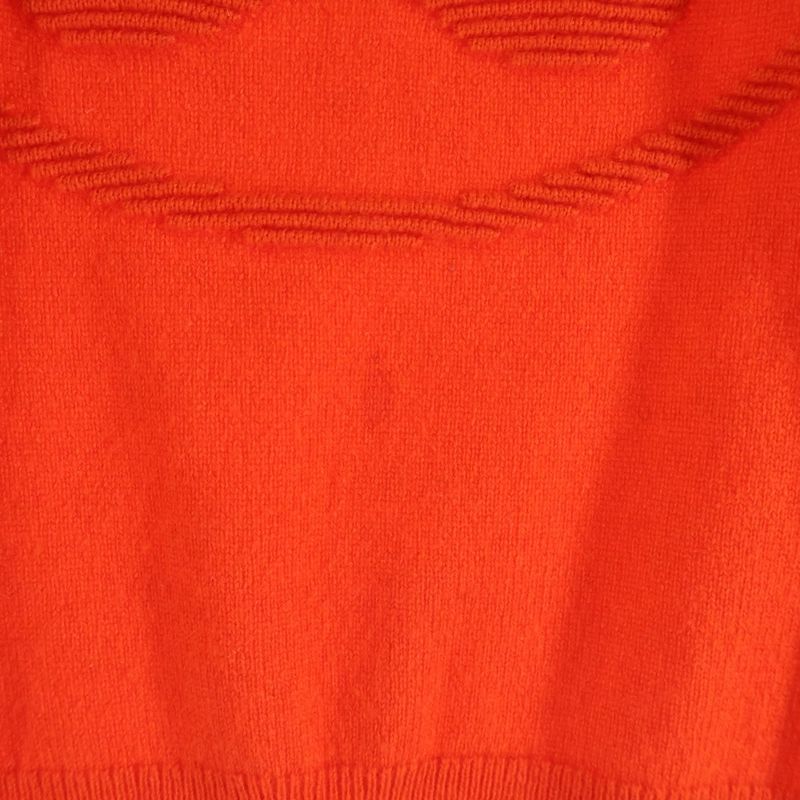 Hermes Lift Cashmere Long Sleeve Knit Sweater Orange