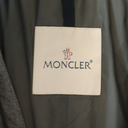 Moncler Wool Hooded Zip Up Long Coat Down Jacket Gray