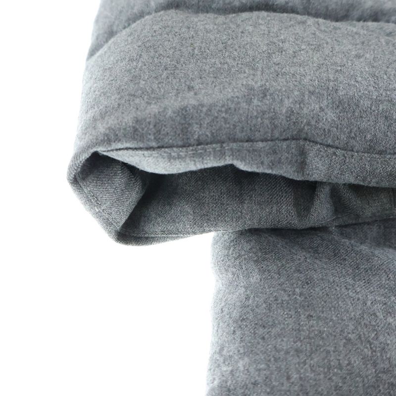 Moncler Wool Hooded Zip Up Long Coat Down Jacket Gray