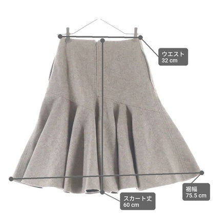 Bottega Veneta Riverbed Melange Wool Flong Skirt Beige