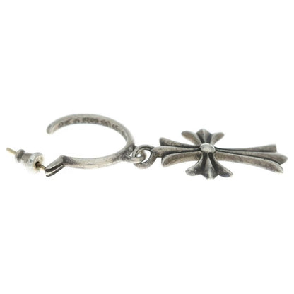 Chrome Hearts Tiny CH Cross Hoop Earrings Silver