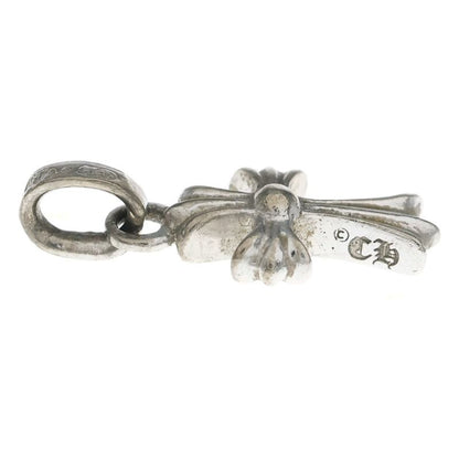 Chrome Hearts Crs Bbyfat P Dia Baby Fat Cross Pave Diamond Pendant Top White