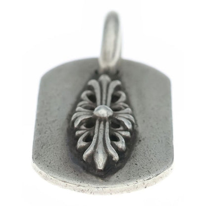 Chrome Hearts Raised Dogtag Dog Tag Charm Silver Necklace Top