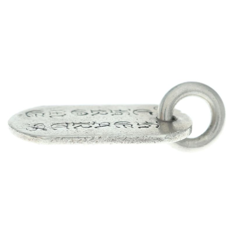 Chrome Hearts Raised Dogtag Dog Tag Charm Silver Necklace Top