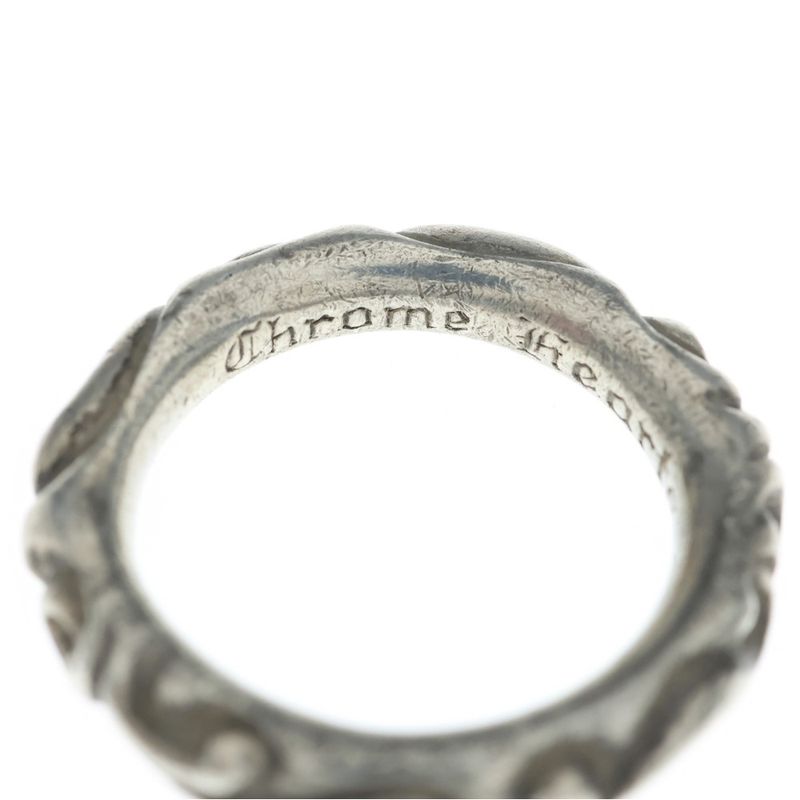 Chrome Hearts Scrl Band Scroll Silver Ring
