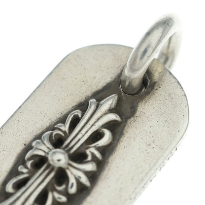 Chrome Hearts Raised Dogtag Dog Tag Charm Silver Necklace Top