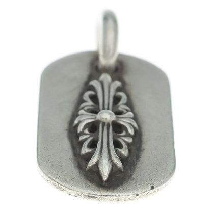 Chrome Hearts Raised Dogtag Dog Tag Charm Silver Necklace Top