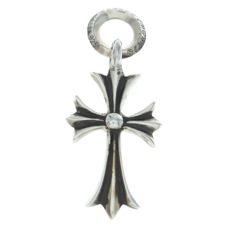 Chrome Hearts Tiny CH Cross Charm Necklace Top Silver