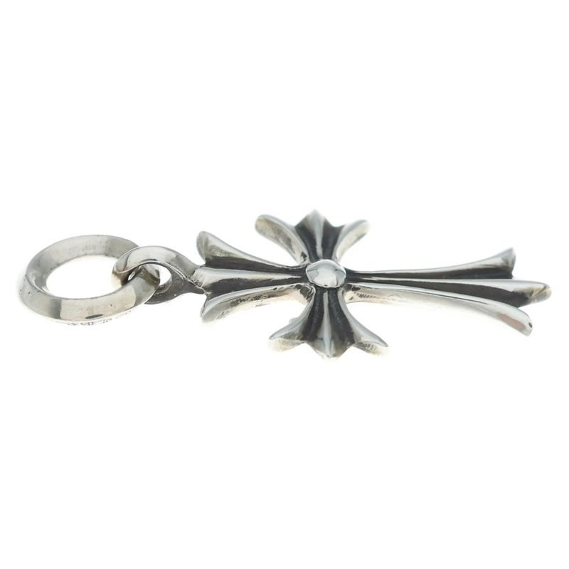 Chrome Hearts Tiny CH Cross Charm Necklace Top Silver