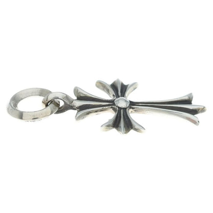 Chrome Hearts Tiny CH Cross Charm Necklace Top Silver