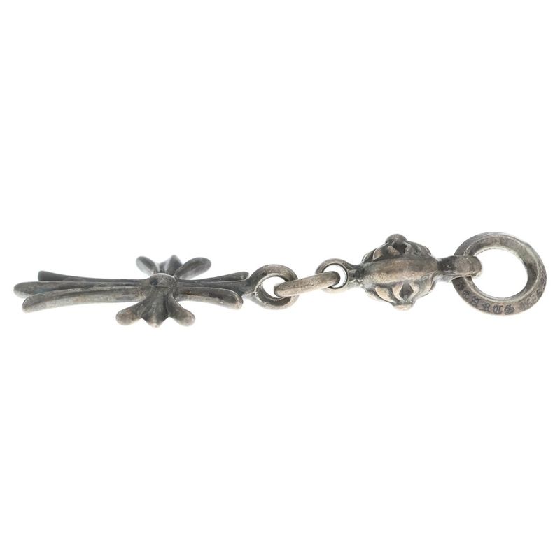 Chrome Hearts Tny CH Crs 1 Ball Tiny CH Cross Charm Pendant Top Silver