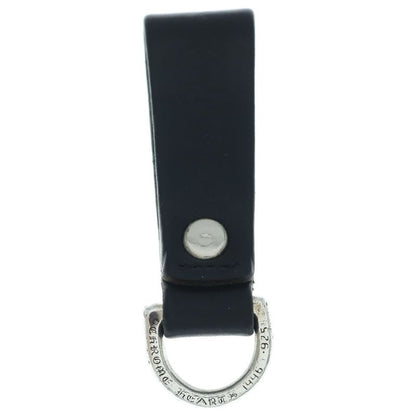 Chrome Hearts Belt Loop Cross Ball Button Leather Silver Black