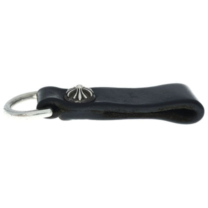 Chrome Hearts Belt Loop Cross Ball Button Leather Silver Black