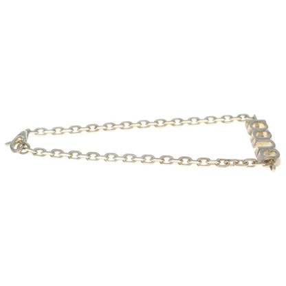 Gucci Logo Plate Chain Bracelet Silver