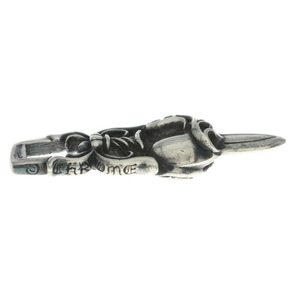 Chrome Hearts Dagger Heart Pendant Top Silver