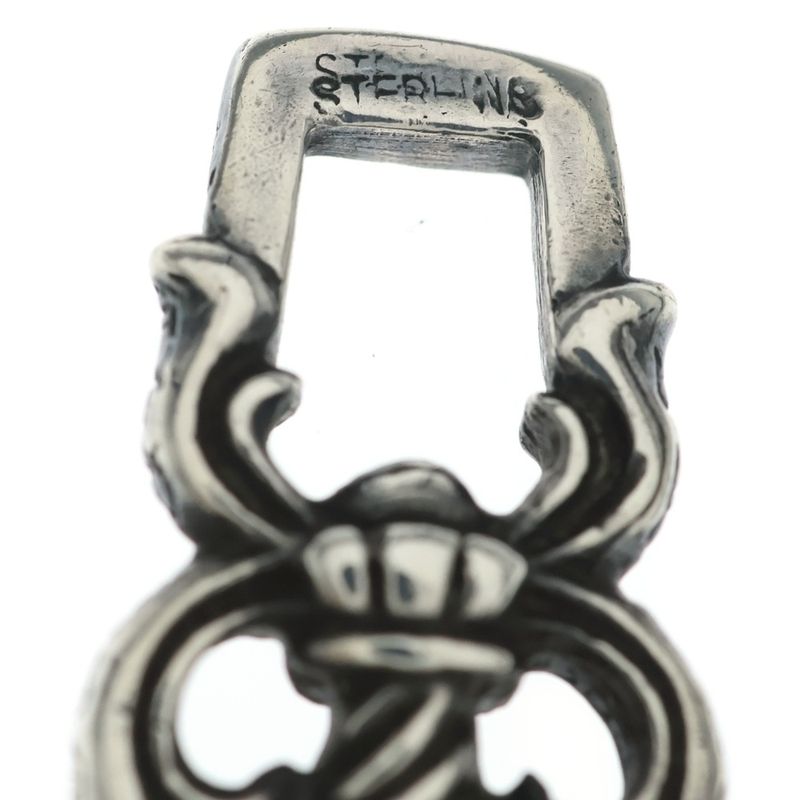 Chrome Hearts Dagger Heart Pendant Top Silver