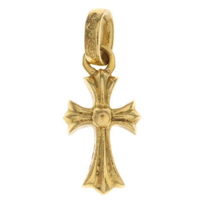 Chrome Hearts 22k Crs Bbyfat P Dia Baby Fat Cross Pave Diamond Pendant Top Gold