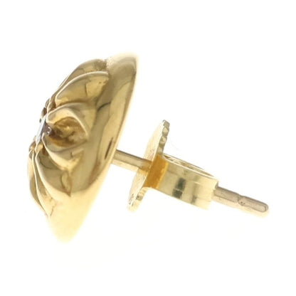 Chrome Hearts 22k Std Crsbl Cross Ball Stud Earrings 1 Diamond Gold