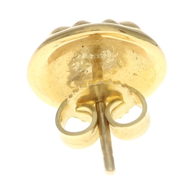 Chrome Hearts 22k Std Crsbl Cross Ball Stud Earrings 1 Diamond Gold