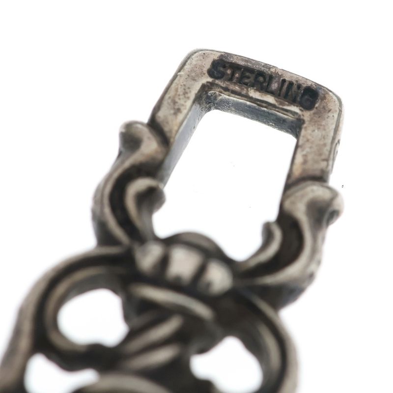 Chrome Hearts Dagger Heart Pendant Top Silver