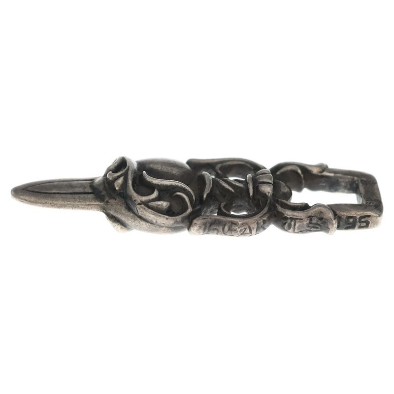 Chrome Hearts Dagger Heart Pendant Top Silver