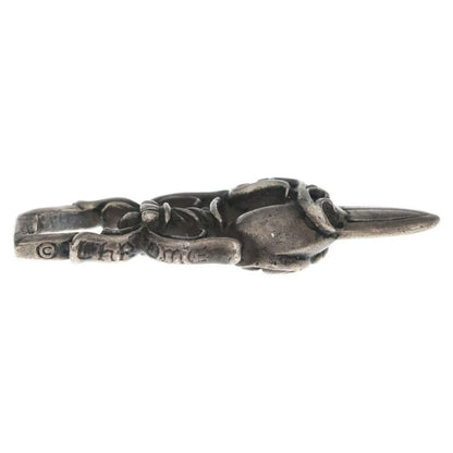 Chrome Hearts Dagger Heart Pendant Top Silver
