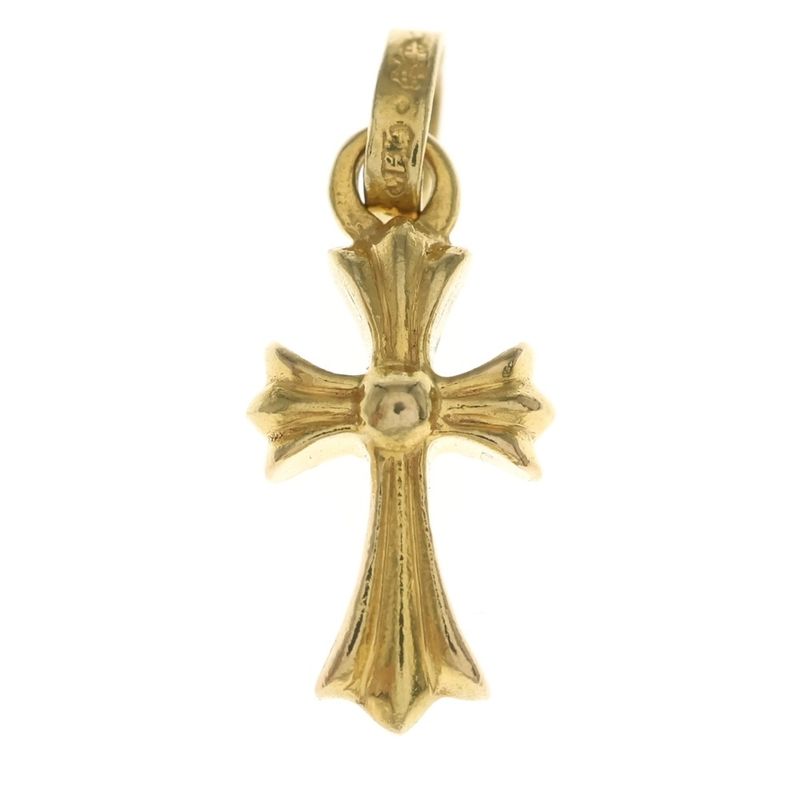 Chrome Hearts 22k Crs Bbyfat Baby Fat Cross Pendant Top Gold
