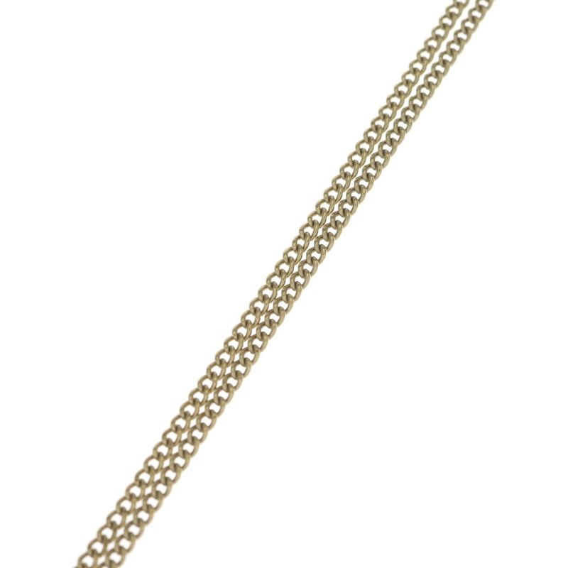 Chanel CC Logo Flower Motif Necklace Pendant Chain Gold White
