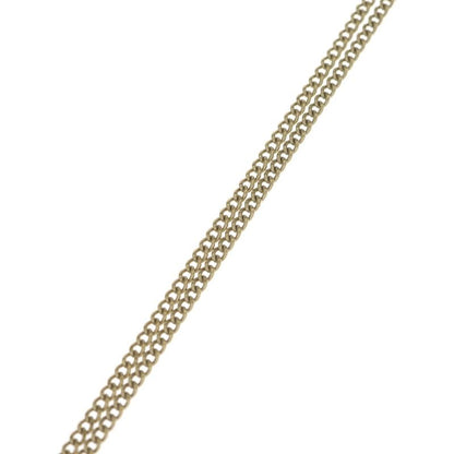 Chanel CC Logo Flower Motif Necklace Pendant Chain Gold White