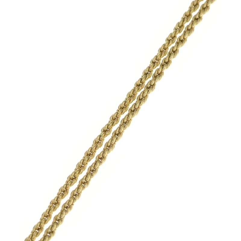 Dior CD Logo Bag Motif Chain Pendant Necklace Gold Plated