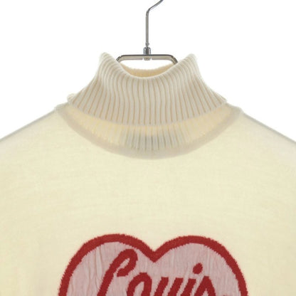 Louis Vuitton Front Embroidery Turtleneck Knit Sweater White Zll