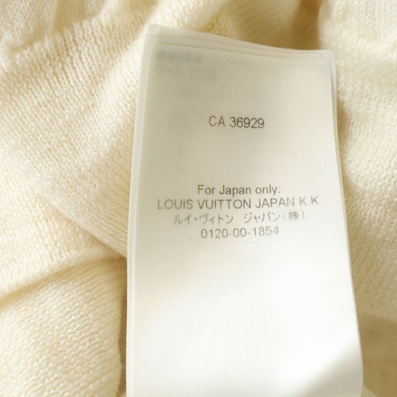Louis Vuitton Front Embroidery Turtleneck Knit Sweater White Zll