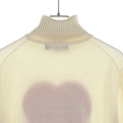 Louis Vuitton Front Embroidery Turtleneck Knit Sweater White Zll