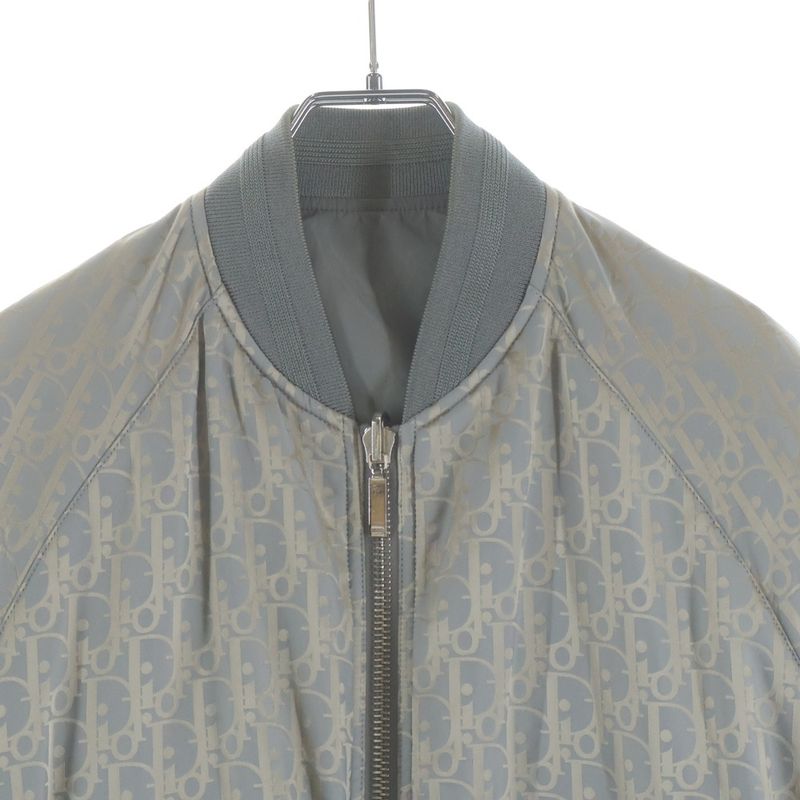 Dior Oblique Reversible Bomber Jacket Gray