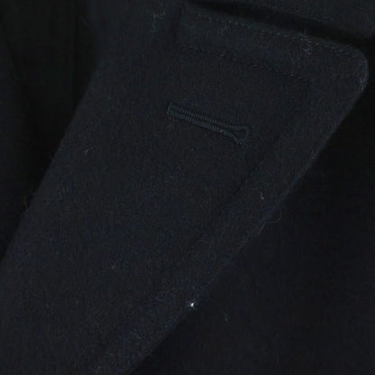 Saint Laurent Paris Anchor Button Double Breasted Chesterfield Coat Wool Black