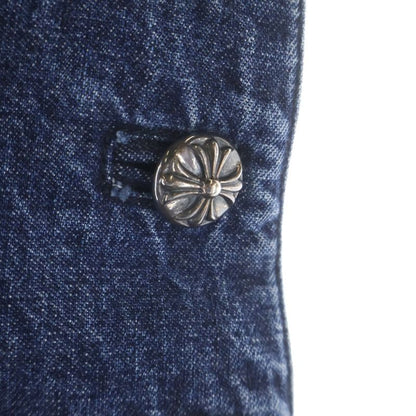 Chrome Hearts Overall Cross Ball Button Denim Overalls Flat
