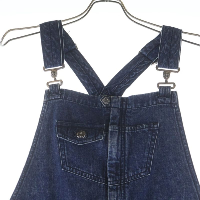 Chrome Hearts Overall Cross Ball Button Denim Overalls Flat